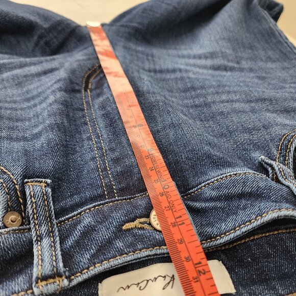 KanCan LA Constance Essentials High Rise Bootcut Jeans Side Slit Dark Wash Denim - Picture 12 of 16